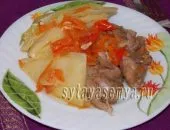 Sertés, sült multivarka recept egy fotó
