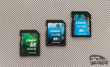 Konszolidált vizsgált 20 memóriakártya kapacitása 32 GB-os SDHC