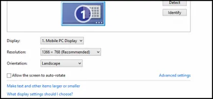 Kikapcsolása autoturn képernyő Windows 8 (disable) Kikapcsolása Automatikus forgatás képernyő a Windows 8