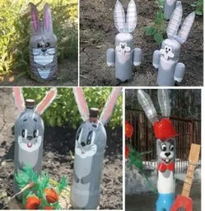 Mesterségek a kertben saját kezűleg műanyag palackok, fotó, videó (műanyag) Mesterségek a kertben saját kezűleg műanyag palackok, fotó, videó