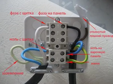Csatlakozó a főzőlapot az elektromos hálózathoz - 5 hibák rendszer, lépésről lépésre, önálló munka