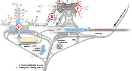 Terminal d Sheremetyevo Útvonaltervező autóval, buszparkoló