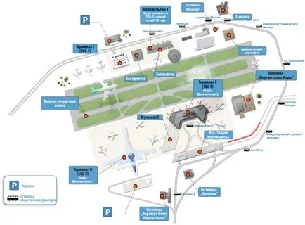 Terminal d Sheremetyevo Útvonaltervező autóval, buszparkoló