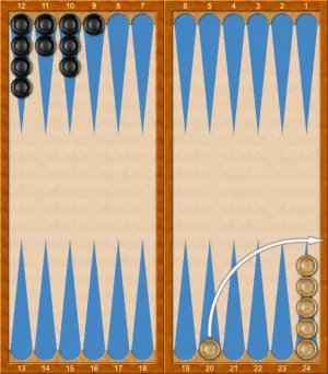 A játék szabályai a hosszú backgammon