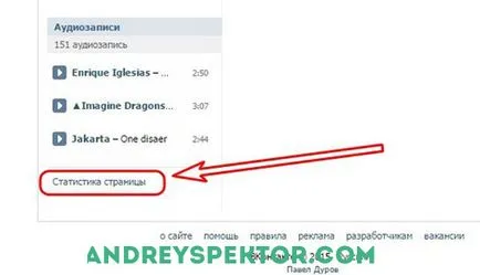 VKontakte alkalmazási nézetben a kíváncsi látogatók