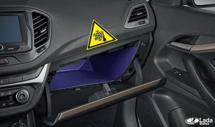 Hatékonyságának ellenőrzésére a hűtött kesztyűtartó Lada Vesta és röntgen