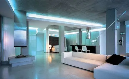 Javítása apartmanok és szobák a stílus hi-tech (lapos) Javítása apartmanok és szobák a stílus high-tech