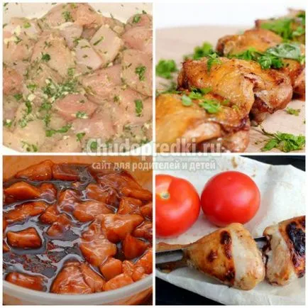Recept csirke saslik finom, gyors és könnyű (nyárs csirke sütő fotó recept) Recept csirke saslik finom, gyors és egyszerű