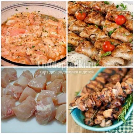 Recept csirke saslik finom, gyors és könnyű (finom) Recept csirke saslik finom, gyors és egyszerű
