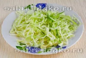Friss saláta uborka, recept fotó ízletes (friss káposzta) Friss saláta uborka, recept fotó ízletes