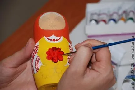 Festett Matryoshkák workshop kezdőknek sablonok és fotó (Khokhloma) Festett Matryoshkák workshop kezdőknek sablonok és fotó