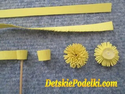 Daisies papír - a gyermekek kézműves
