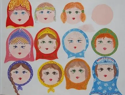 Festett Matryoshkák workshop kezdőknek sablonok és fotó (fészkelő babák) Festett Matryoshkák workshop kezdőknek sablonok és fotó