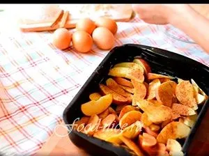 Charlotte almával - recept lépésről lépésre fotók
