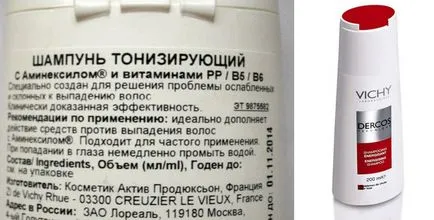 Sampon Vichy leírás és értékelés, az összetétel, előnyei és hátrányai