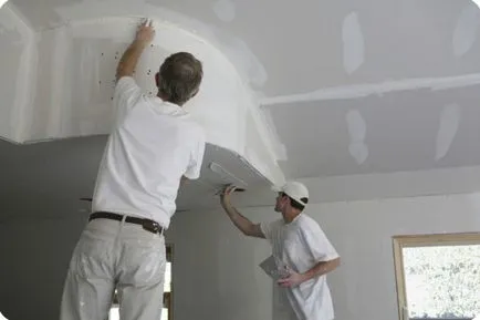 Kőműves gipszkarton alatt a tapéta, dekoratív vakolat, video