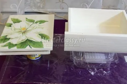 Doboz ékszerek a decoupage technikával