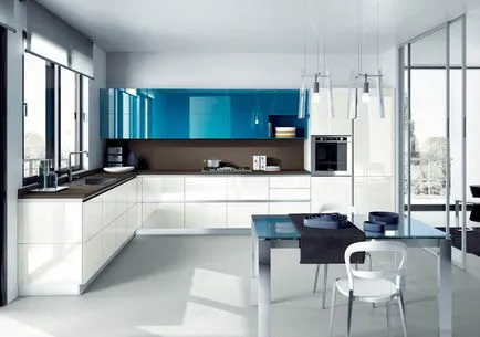 Modern konyha tervezés fotók belső stílus, design egy kis területen, dekoráció, projektek, ötletek