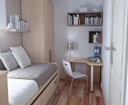 A modern design egy kis hálószoba, 45 fényképek (kis hálószoba kicsi) A modern design egy kis hálószoba, 45 fényképek