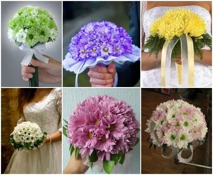 Esküvői csokor krizantémot - lehetőség, hogy összekapcsolják a rózsa, gerbera, szegfű fotó (rózsa) Esküvői csokor krizantémot - lehetőség, hogy összekapcsolják a rózsa, gerbera, szegfű fotó