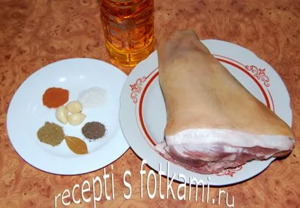 Csülök kemencében sült fólia - lépésről lépésre recept fotók