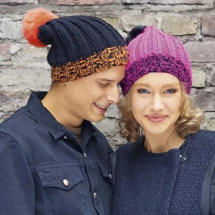 Tanulni kötött díszes kalap pompom