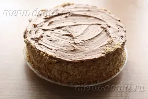 Cake „Kijev” recept lépésről lépésre fényképek otthoni