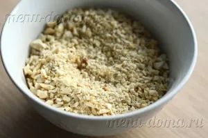 Cake „Kijev” recept lépésről lépésre fényképek otthoni
