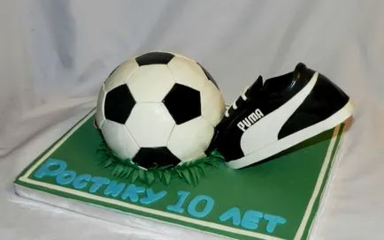 Cake „futball-labda” Master Class lépésről lépésre fotókkal