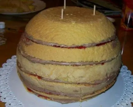 Cake „futball-labda” Master Class lépésről lépésre fotókkal