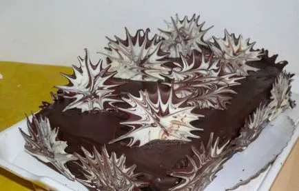 Dekoráció torta kezével csokoládé