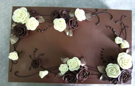 Dekoráció torta kezével csokoládé