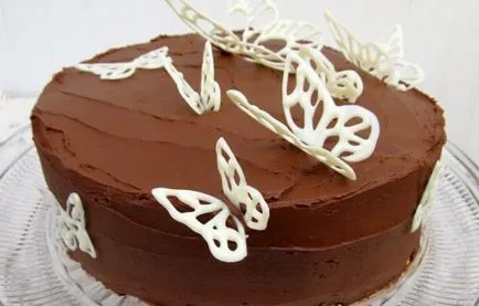 Dekoráció torta kezével csokoládé