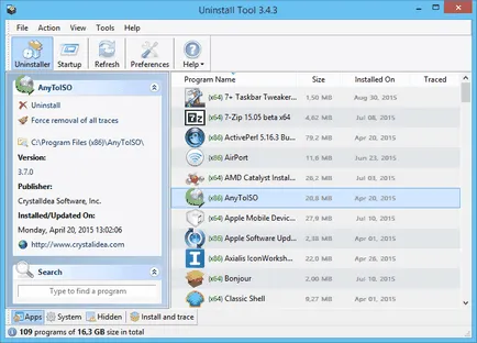 Uninstall tool - tiszta eltávolítását programok (eszköz) Eltávolító eszközt - tiszta Programok eltávolítása