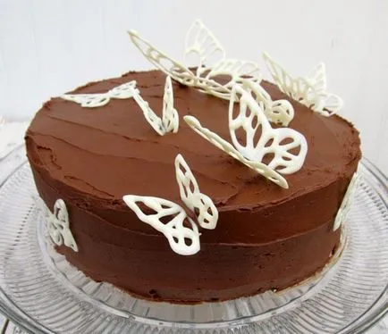 Dekoráció torta kezével csokoládé