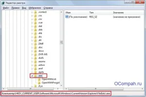 Visszaállítása egyesületek exe fájlt a Windows
