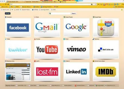 Vizuális könyvjelzők Yandex a berendezés és a személyre szabni a
