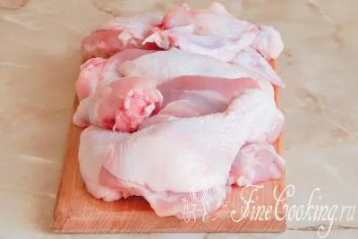 Sült csirkét egy serpenyőben - a recept egy fotó