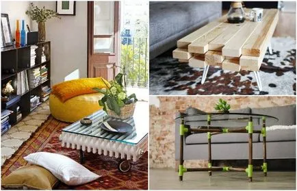 Asztalkák, amelyek könnyen elkészíthető saját kezűleg