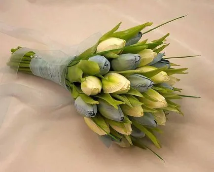 Tulipánok egy csokor a menyasszony