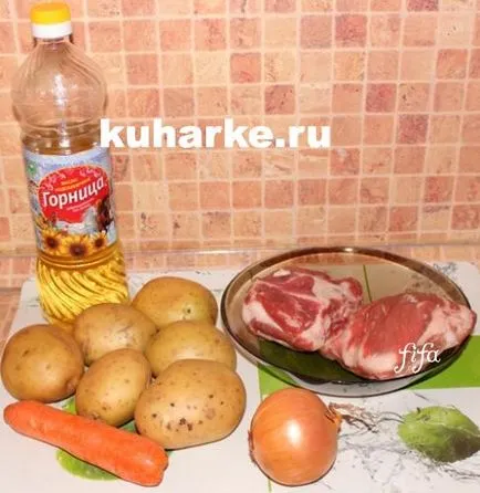 Párolt sertésborda burgonyával multivarka