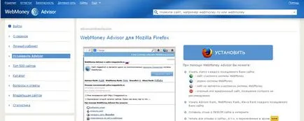 Advizor WebMoney rendszer
