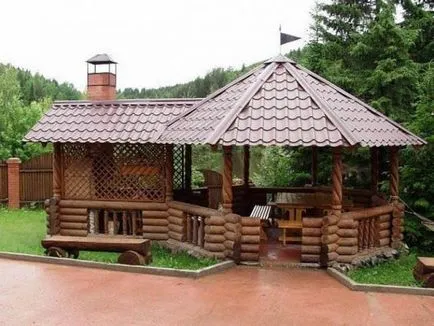Pavilonok saját kezűleg, így grill, fémből, fából, hogyan lehet a rendszer szakaszos