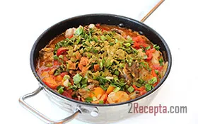 Chakhokhbili csirke Grúz - lépésről lépésre recept fotók