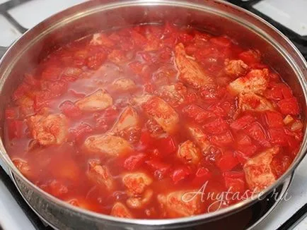 Chakhokhbili Chicken grúz-lépésre recept fotókkal, hogyan kell főzni