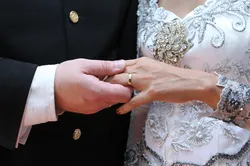 Viszkető gyűrűsujj kéz jeleket, amelyek a jobb és bal