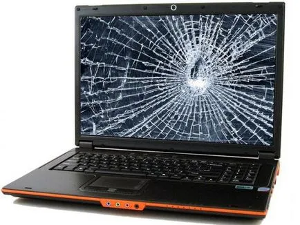 Mi van, ha a laptop képernyőjén felbomlott (törött laptop fotó törött laptop képernyő cseréje képernyő törött képernyő egy laptop) Mi van, ha a laptop képernyőjén felbomlott