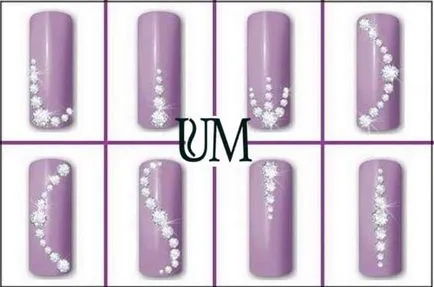 Nail Art Design (manikűr) strasszokkal 2017 rövid körmök fotók (strassz) Design körmök (manikűr) strasszokkal 2017 rövid körmök fotók