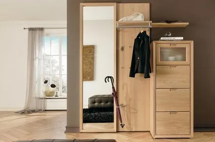 Folyosó dizájn (50 fotó) tervezése, bútorok, tükrök