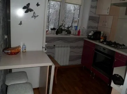 Tervezés egy kis konyha, a Hruscsov